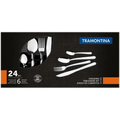 Jogo De Talheres Tramontina Colher Faca Garfo 24 Peças Búzios Inox Tramontina