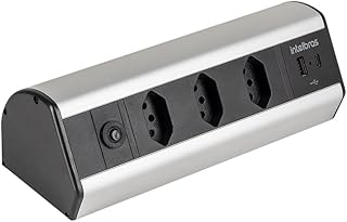 Protetor Eletrônico com 3 tomadas e 2 USB EPE 4003 para bancada Intelbras