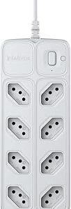 Protetor Eletrônico Intelbras com 8 Tomadas EPE 2008 Branco