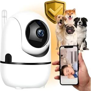Câmera Babá Eletrônica Wi Fi Full HD 1080p Visão Noturna Áudio Bidirecional 360 Graus