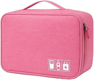 Estojo Organizador para Cabos e Acessórios Eletrônicos, portátil, resistente (ROSA) Estojo Organizador para Cabos e Acessórios Eletrônicos, portátil, resistente (ROSA)