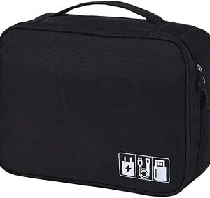Estojo Organizador Bolsa Para Cabos E Acessórios Eletrônicos (Preto)