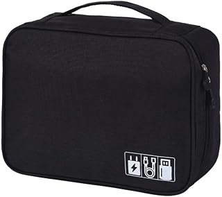 Estojo Organizador Bolsa Para Cabos E Acessórios Eletrônicos (Preto) Estojo Organizador Bolsa Para Cabos E Acessórios Eletrônicos (Preto)