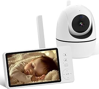 Babá Eletrônica com Tela de 5.0″, Câmera para Bebê com Visão Noturna Infravermelha 10M, Áudio Bidirecional, Detecção VOX Babá Eletrônica com Tela de 5.0″, Câmera para Bebê com Visão Noturna Infravermelha 10M, Áudio Bidirecional, Detecção VOX