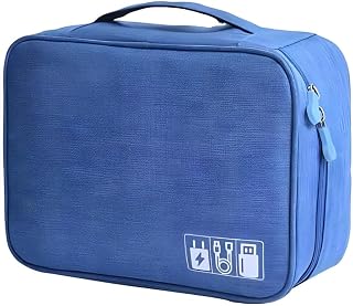 Genérico Bolsa Organizadora de Cabos e Acessórios Eletrônicos (AZUL CLARO) Genérico Bolsa Organizadora de Cabos e Acessórios Eletrônicos (AZUL CLARO)