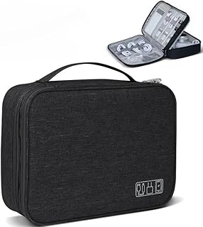 Bolsa eletrônica de viagem, acessórios de cabo, impermeável, organizador de eletrônicos, estojo de armazenamento portátil Bolsa eletrônica de viagem, acessórios de cabo, impermeável, organizador de eletrônicos, estojo de armazenamento portátil