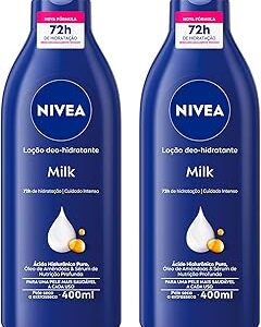 NIVEA Kit Loção Hidratante Milk Pele Seca a Extrasseca 400ml (2 unidades)