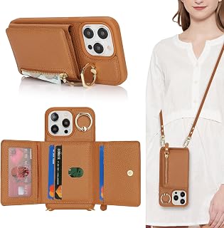 SunYoo Capa para iPhone 14 Pro Max com suporte para cartão, capa para iPhone 14 Pro Max com alça transversal, capa de tele SunYoo Capa para iPhone 14 Pro Max com suporte para cartão, capa para iPhone 14 Pro Max com alça transversal, capa de tele
