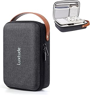 Luxtude Estojo Organizador Eletrônico de Viagem, Estojo Rígido para Acessórios Eletrônicos, Mouse/SD/Dinheiro/Cartão/Caneta Luxtude Estojo Organizador Eletrônico de Viagem, Estojo Rígido para Acessórios Eletrônicos, Mouse/SD/Dinheiro/Cartão/Caneta