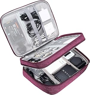 Bolsa eletrônica de viagem para acessórios de cabo, bolsa à prova d’água, organizador de eletrônicos de camada dupla, esto Bolsa eletrônica de viagem para acessórios de cabo, bolsa à prova d’água, organizador de eletrônicos de camada dupla, esto
