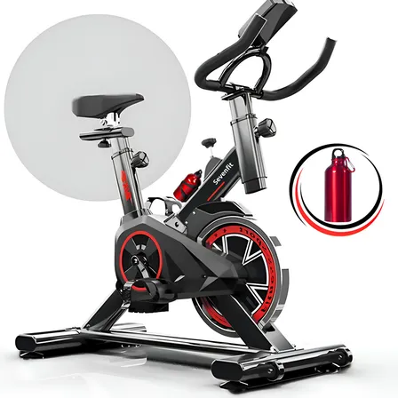 Bicicleta Ergomtrica Fitness Para Cardio E Musculao Com Base Cor Preto E Vermelho 6kg Inercia Marca Sevenfit Bicicleta Ergomtrica Fitness Para Cardio E Musculao Com Base Cor Preto E Vermelho 6kg Inercia Marca Sevenfit