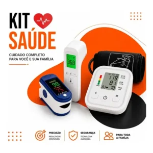 Kit Sade 3 Em 1: Aparelho De Presso, Oxmetro De Dedo E Termmetro Infravermelho Hold On Branco