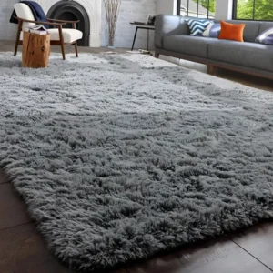Tapete Decorativo Felpudo 2,00×1,50 Sala Quarto Escritório Cor Cinza Liso Pelo Alto Casa Laura Enxov Tapete Decorativo Felpudo 2,00×1,50 Sala Quarto Escritório Cor Cinza Liso Pelo Alto Casa Laura Enxov