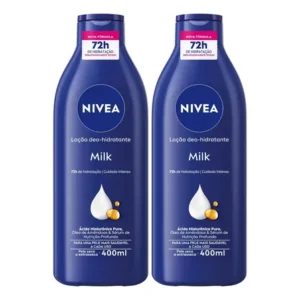 2 Loo Nivea Body Milk Hidratante Pele Seca Extrasseca Neutra