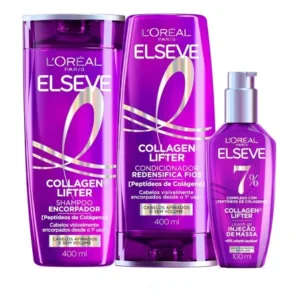 L’oréal Paris Elseve Collagen Lifter Kit Shampoo, Condicionador E Sérum Leave-in Com Peptídeos E …